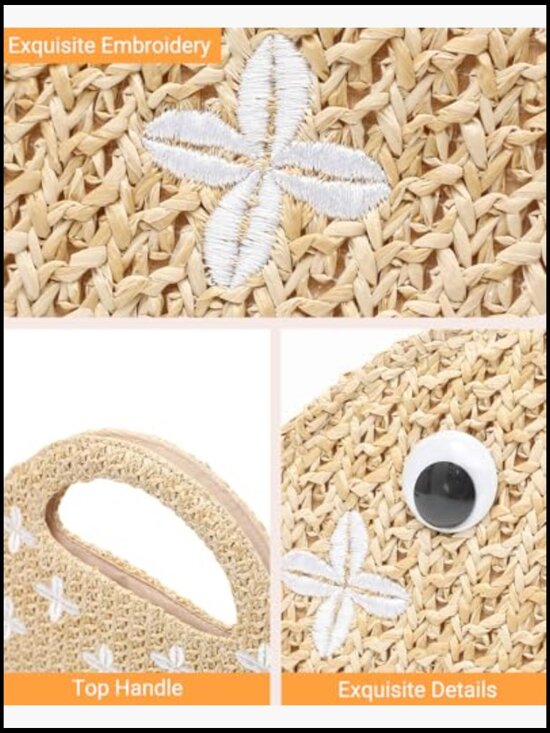 Fish-Shaped Bags Are Summer Fish Shaped Straw Woven Purse for Women Summer Beach Raffia Clutch Handbag Tote